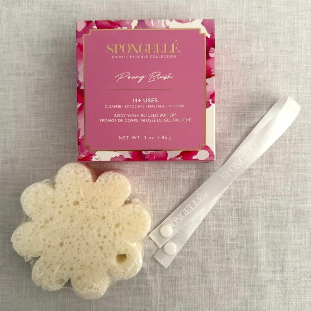 Spongellé Peony Blush Body Wash Infused Flower Buffer 14+ Uses